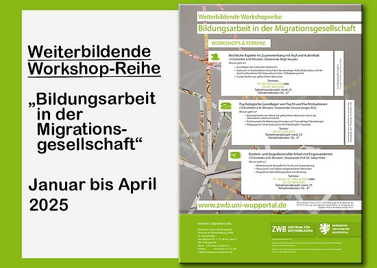 Plakat mit Informationen zur angekündigten Workshopreihe