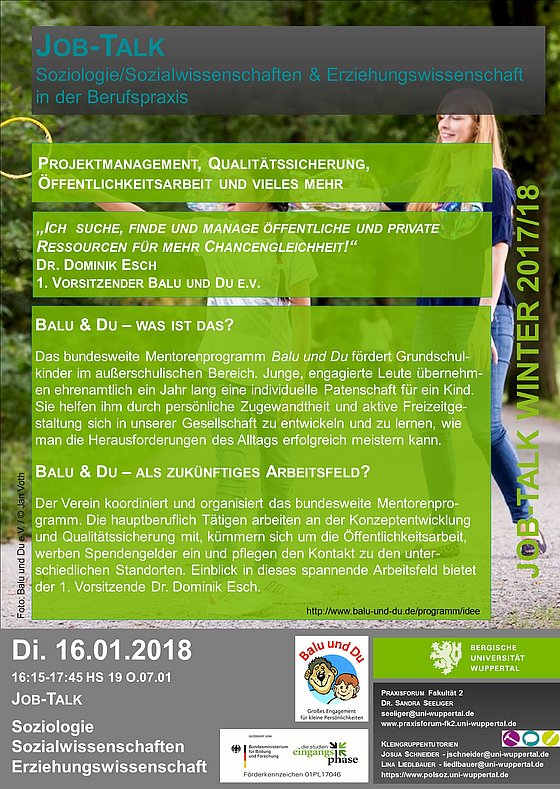 Job-Talk: Dr. Dominik Esch, Balu und Du e.V.